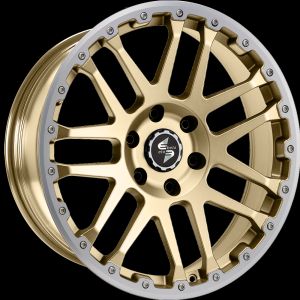 Etabeta COMBAT CV Gold matt lip + cap pol. Wheel 8x18 - 18 inch 6x114,3 bold circle