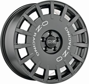 OZ RALLY RACING Dark Graphite with silver letters. Wheel 8x18 - 18 inch 5x100 bold circle