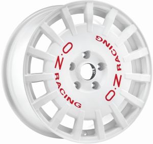 OZ RALLY RACING White with red letters Wheel 8x19 - 19 inch 5x112 bold circle
