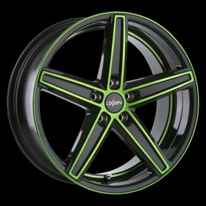 Oxigin 18 Concave neon green polish Wheel 8,5x18 - 18 inch 5x114,3 bold circle