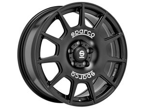Sparco SPARCO TERRA MATT BLACK + WHITE LETTERING Wheel 8x18 - 18 inch 5x112 bolt circle