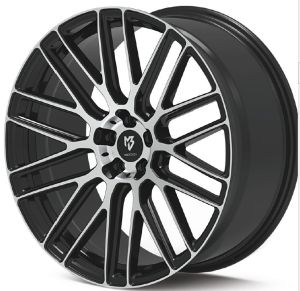 MB Design KV4 shiney black polished Wheel 10x22 - 22 inch 5x127 bolt circle
