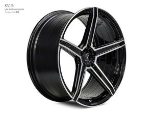 MB Design KV1S DC glossy black polished Wheel 10,5x21 - 21 inch 5x108 bolt circle