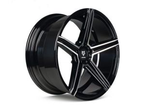 MB Design KV1 DC black shiny polished Wheel 11x22 - 22 inch 5x112 bolt circle