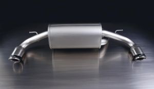 Remus sport exhaust centered with left/right each 1 tail pipe  84 mm Carbon Race fits for BMW 1er F21 1,6l 100kw