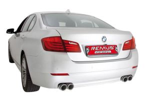 Remus sport exhaust with left/right each 2 tip(s)  84 mm Carbon Race fits for BMW 5er F11 3,0l 6 Cyl, 150kw