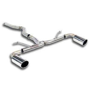 Supersprint Connecting pipe + rear pipe Right O100 - Left O100 fits for BMW F33 Cabrio 420d (N47 - 184 Hp) 2014 - 2015