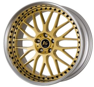 Work Wheels VS XX Gold (GLD) mit schwarzen Zierschrauben Felge 12x19 - 19 Zoll 5x108 Lochkreis