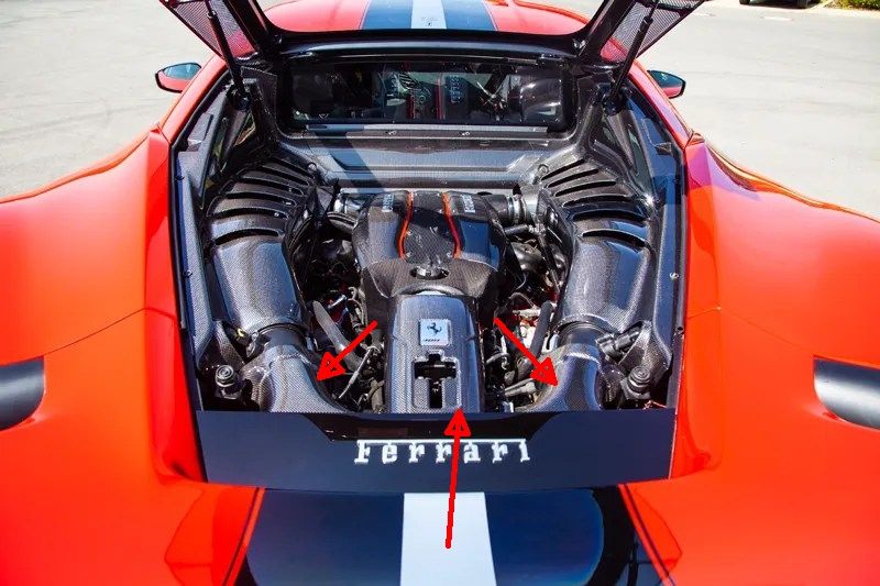 Capristo Ferrari F8 Carbon Airbox-Abdeckung