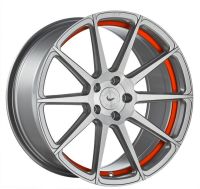 BARRACUDA PROJECT 2.0 silver brushed/ undercut Color Trim rot Wheel 8,5x19 - 19 inch 5x114,3 bolt circle