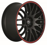 BARRACUDA KARIZZMA Mattblack Puresports / Color Trim rot Wheel 8,5x19 - 19 inch 5x112 bolt circle