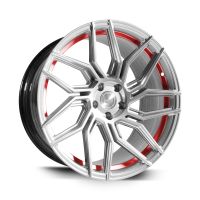 BARRACUDA DRAGOON Silver undercut Trimline red Wheel 8,5x19 - 19 inch 5x112 bolt circle