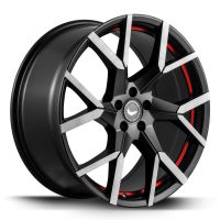 BARRACUDA TZUNAMEE EVO Dark Gunmetal brushed undercut Trimline red Felge 9x20 - 20 Zoll 5x120 Lochkreis