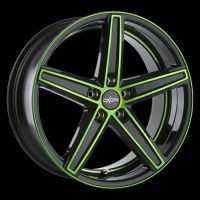 Oxigin 18 Concave neon green polish Wheel 9,5x19 - 19 inch 5x120 bold circle