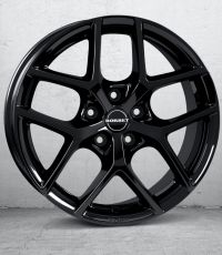 Borbet Y black glossy Wheel 7,5x17 inch 5x114,3 bolt circle