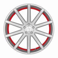 CORSPEED DEVILLE Silver-brushed-Surface/ undercut Color Trim rot 10,5x20 5x120 bolt circle