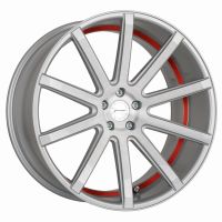CORSPEED DEVILLE Silver-brushed-Surface/ undercut Color Trim rot 9x20 5x120 Lochkreis