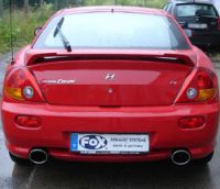 FOX Sportauspuff passend fr Hyundai Coupe Typ GK - 2,7l V6 Endschalldmpfer rechts/links - 129x106 Typ 32 rechts/links