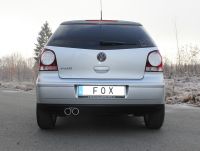 FOX Sportauspuff passend fr VW Polo 9N Endschalldmpfer - 2x70 Typ 13