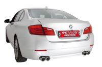 Remus sport exhaust with left/right each 2 tip(s)  84 mm Carbon Race fits for BMW 5er F10 2,0l 4 Cyl, 180kw