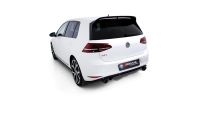 Remus Sport exhaust centered for L/R system (without tail pipes), suitable for the original rear skirt, pipe  70 mmOriginal tube  65 mm - REMUS tube  70 mm fits for Volkswagen Golf VII 2,0l 169kW GTI (Facelift ab 2017)