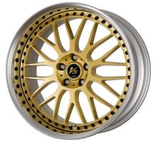 Work Wheels VS XX Gold (GLD) with black rim bolts Wheel 12.5x19 - 19 inch 5x110 bold circle
